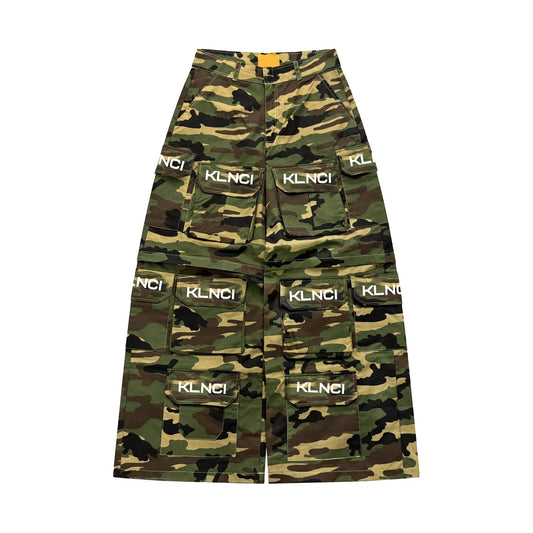 KLNCI CAMO MULTI-POCKET CARGOS